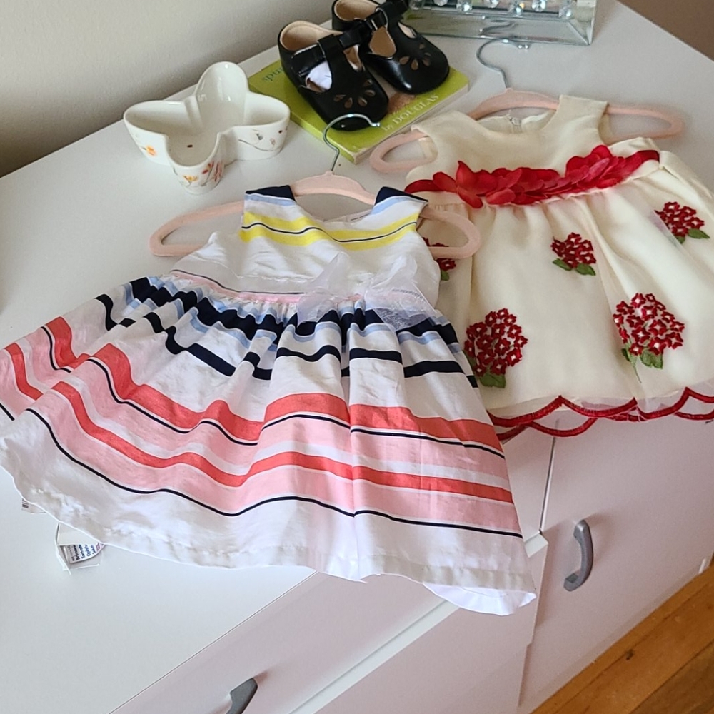 Bundle of 2 baby dresses 3M and 6M